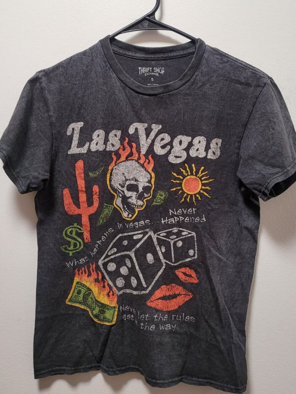 Black Las Vegas T-Shirt Size S